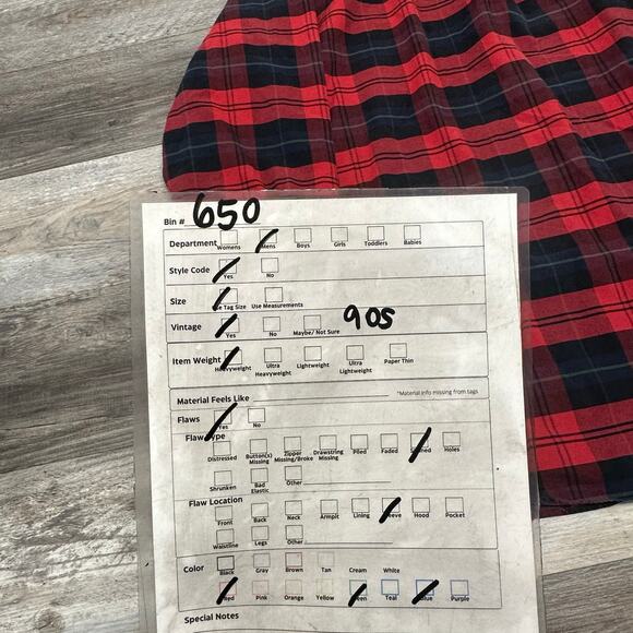 Vintage 90s Ralph Lauren Red Black Tartan Mens 2XLT Button Up Long Sleeve Shirt - Picture 8 of 9